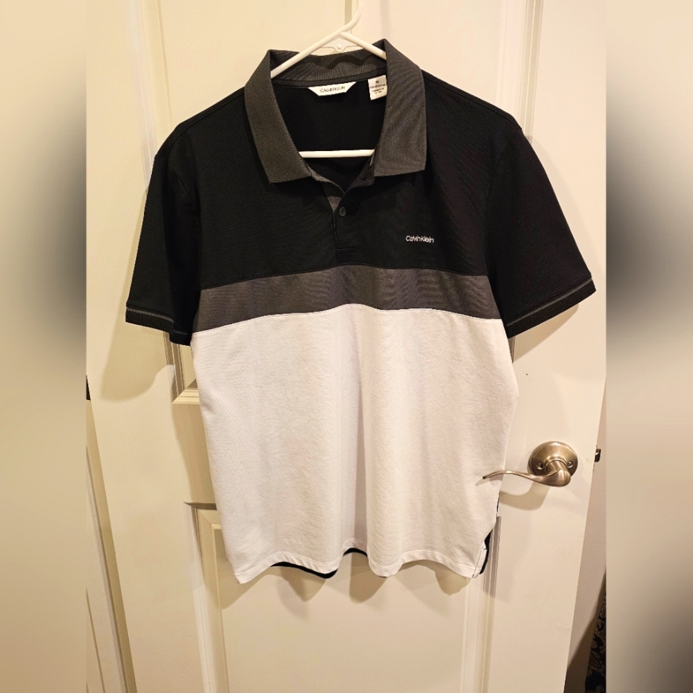 Calvin Klein Black and White Polo Tshirt